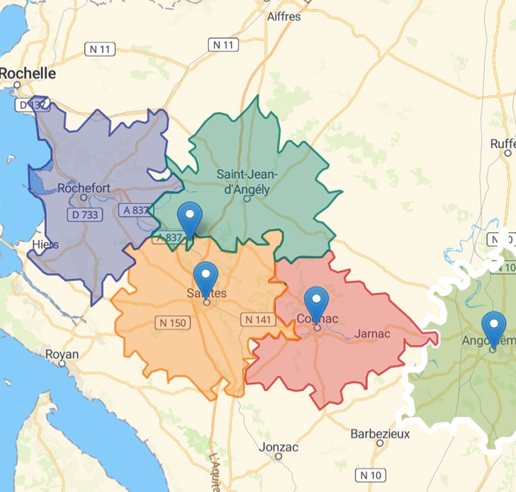 Zones de prospection commerciale - Zone de chalandise - Cartographie