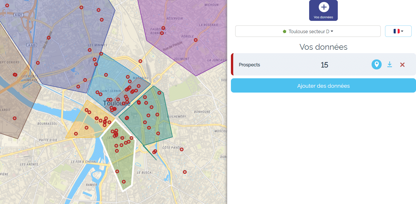 Définir mes zones de prospection commerciale smappen